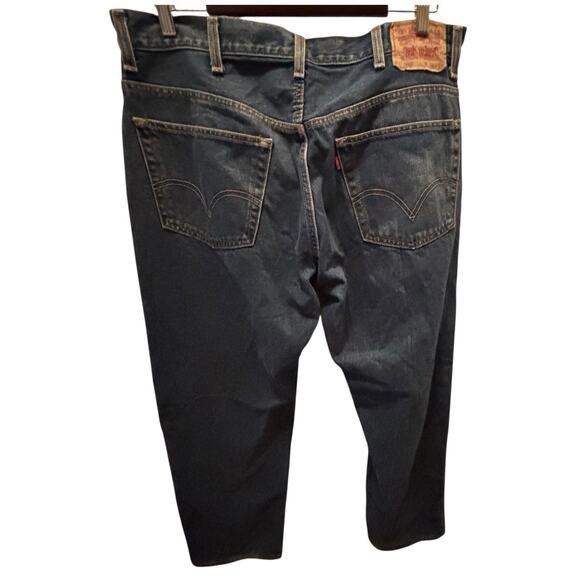 Levis 505 Jeans Mens Regular Fit Straight Leg Medium Wash Denim 38x32 - Picture 7 of 7